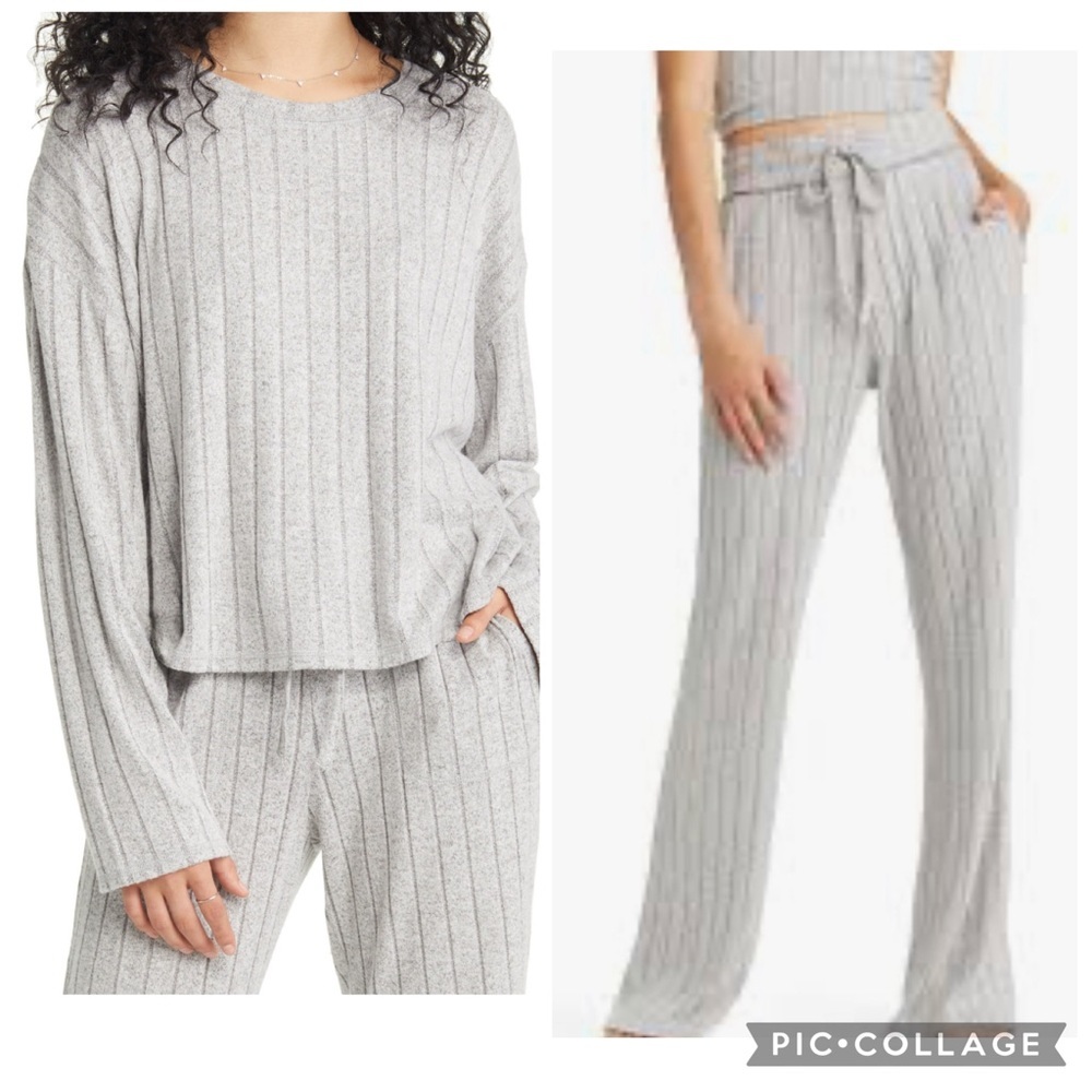 BP Gray Ribbed Pajama Set - Picture 2 of 16